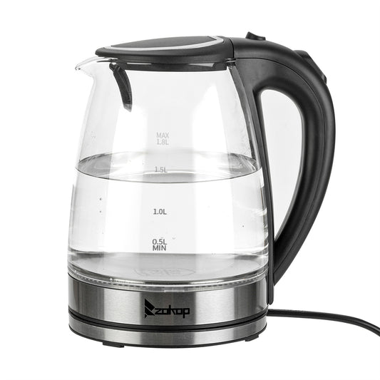 【Old Code:93541003】  HD-1857-A 110V 1200W 1.8L Electric Glass Kettle US Plug