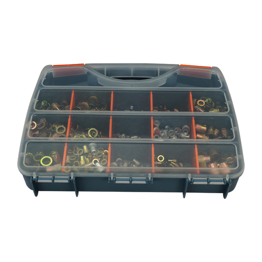 900 PCS Strong and Durable Rivet Nut Set - Stainless Steel, Aluminum, Zinc Steel in Boxed Kit for Easy Installation and Fastening