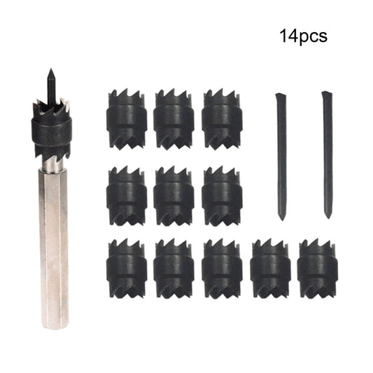 3/8" 14 Pack Spot Weld Double Sided Cutter Sets, Spot Drill Bit Welder Cut Tool Kit