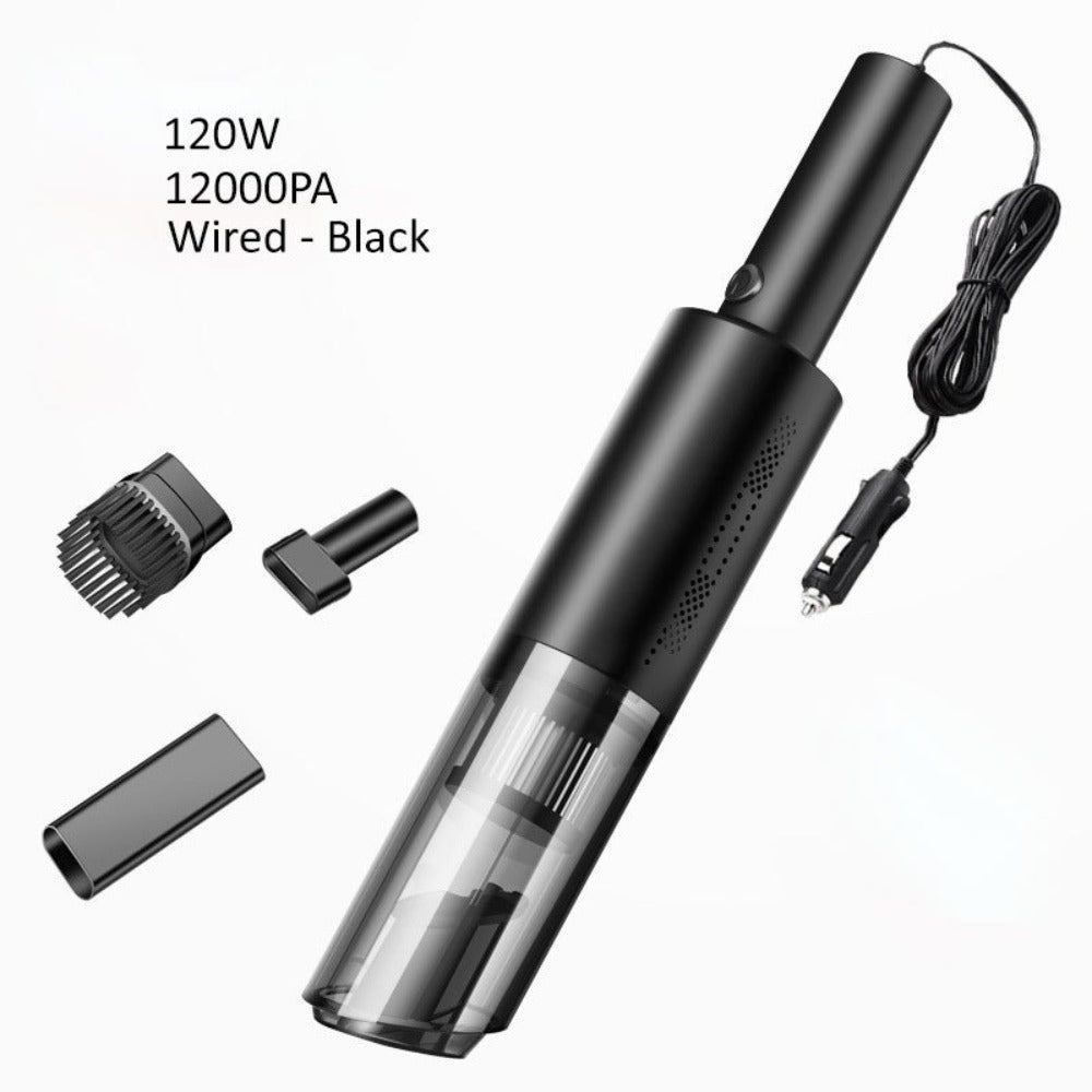 Home Car Vacuum Cleaner, 120W 12000Pa Rechargeable Handheld Wired Charging Multi-function Cleaning Accessories For Car Interior home