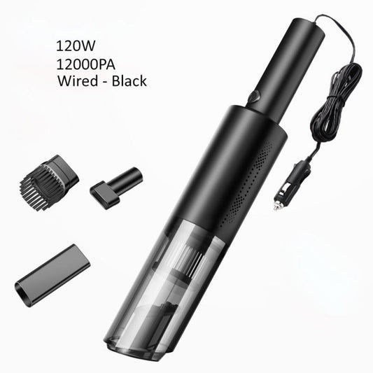 Home Car Vacuum Cleaner, 120W 12000Pa Rechargeable Handheld Wired Charging Multi-function Cleaning Accessories For Car Interior home