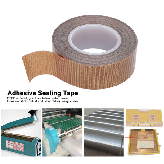 PTFE Tape Roll High Temperature Adhesive Sealing Insulating Thermal Tool for Vacuum Sealer0.25mm x 50mm x 10m