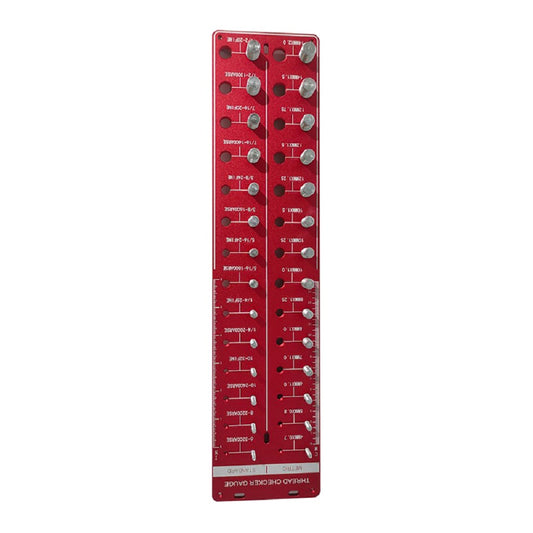 Nut and Bolt Thread Checker 28 Thread Identifier Gauge Inch and Metric Screw